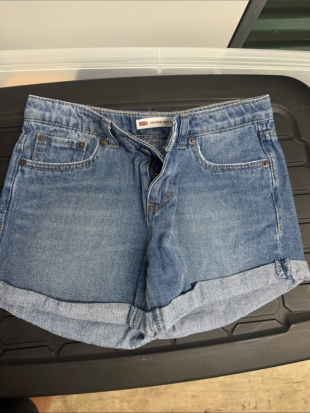 Levi's Kids Blue Denim Cuffed Shorts